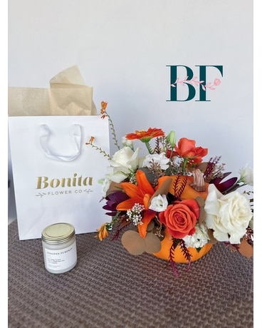 Hello Fall Gift Bundle Flower Arrangement