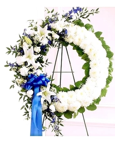 Condolences of Comfort Wreath Funeral Arrangement