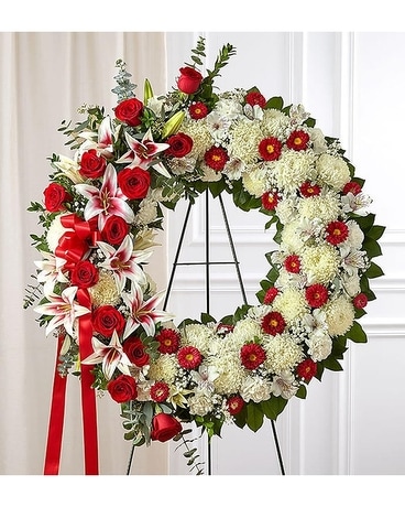 Rose and Lily Tribute Wreath Wreath