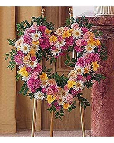 Loving Heart Tribute Flower Arrangement