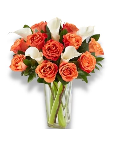 Fall Rose & Calla Lily Bouquet Flower Arrangement