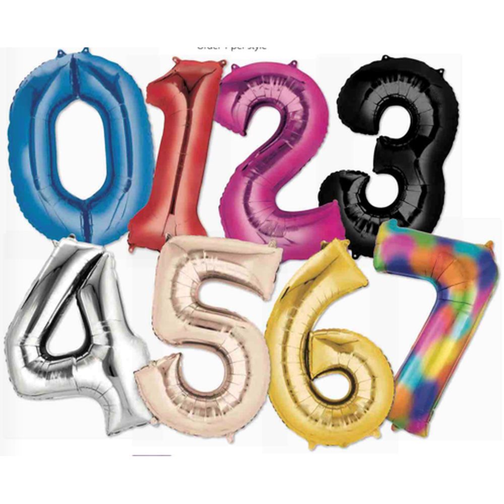 Giant Number Balloons Silver in Santa Cruz CA Ferrari Florist