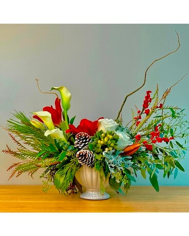 A Posh Holiday Flower Arrangement