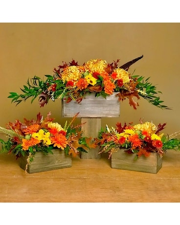 Fall Harvest Holiday Ensemble Flower Arrangement