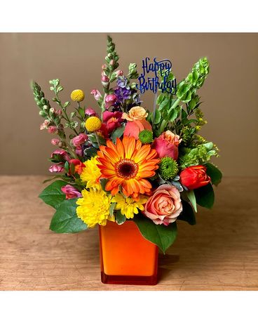 Orange & Lemon Creme Flower Arrangement