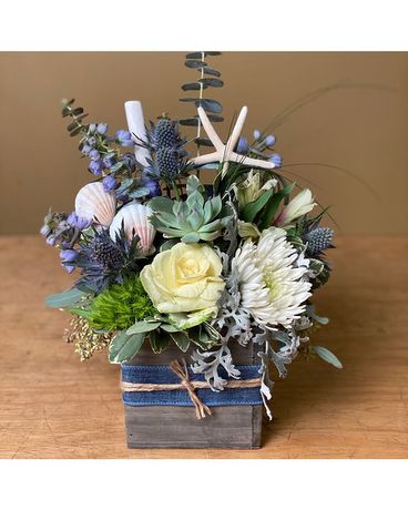 Ocean Blue Flower Arrangement