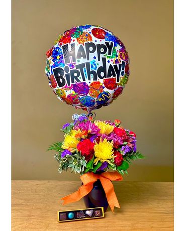 Up & Away Birthday Bundle Flower Arrangement