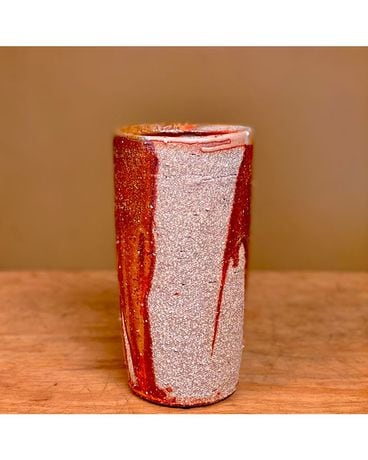 Caramel Stoneware Vase 5600 Flower Arrangement