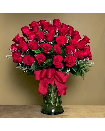 I Love You This Much - 4 Dozen Reds Flower Arrangement