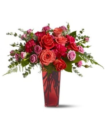 Hearts Afire Flower Arrangement