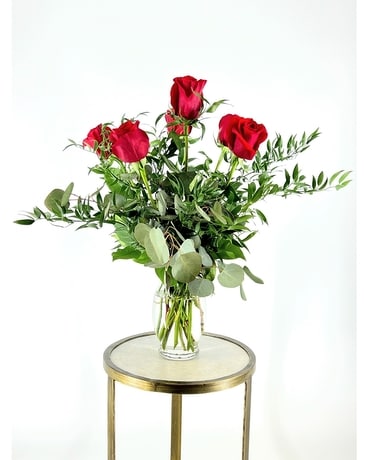 Half Dozen Roses Flower Arrangement