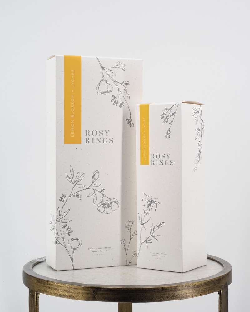 Rosy Rings - Lemon Blossom & Lychee Botanical Reed Diffuser - Thumbnail 3