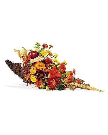 Cornucopia Centerpiece Flower Arrangement