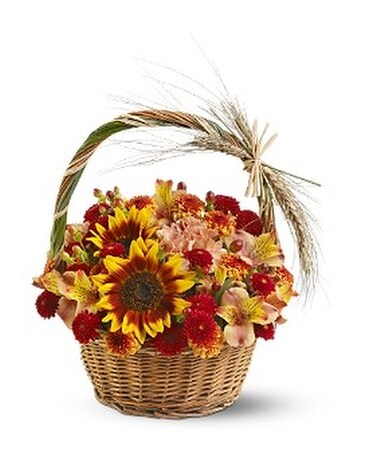 Harvest Basket Flower Arrangement