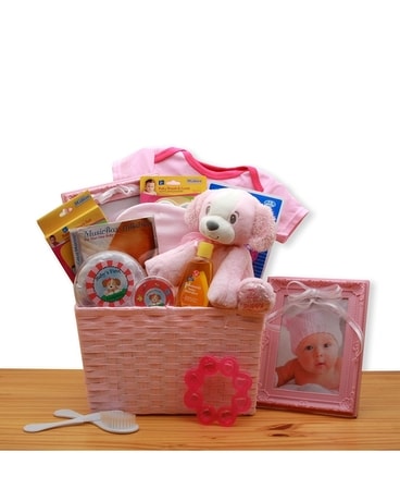 Puppy Love Pink Gift Basket