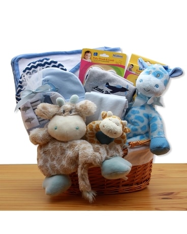 Jungle Safari Blue Gift Basket