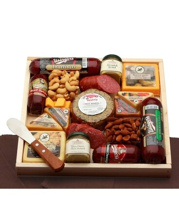 Deluxe Meat & Cheese Lovers Sampler Gift Basket
