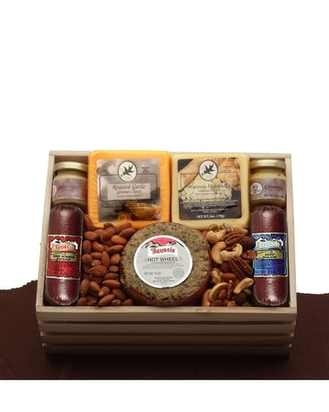 Premium Selections Meat & Cheese Gift Crate Gift Basket