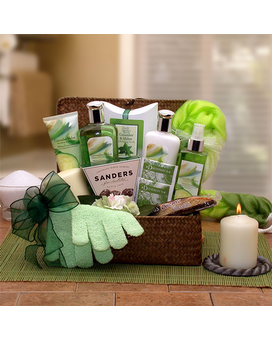 Serenity Spa Cucumber & Melon Gift Chest Gift Basket