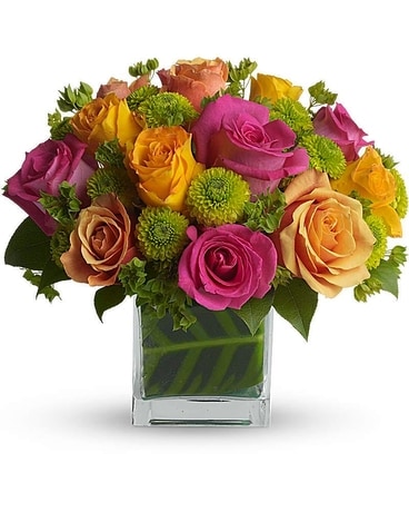 Teleflora's Color Me Rosy Bouquet Flower Arrangement