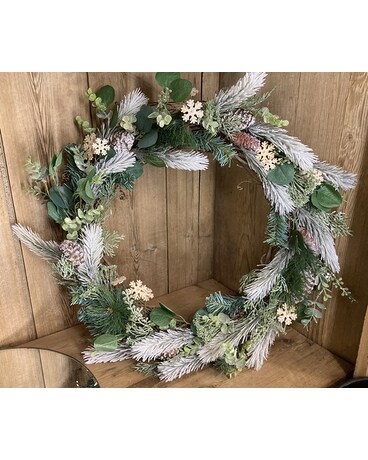 Winter Green and Snowflake Wreath Gifts