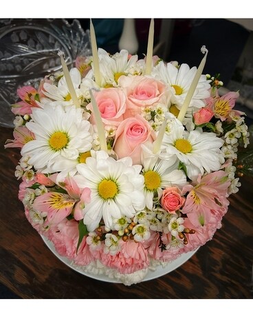 FLORAL BIRTHDAY CAKE Flower Arrangement