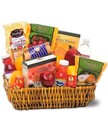 Healthy Gourmet Basket Basket Arrangement