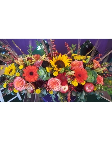 Fall Harvest Centerpiece Flower Arrangement