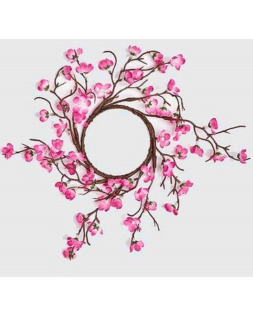 PINK CANDLE RING WREATH Custom product