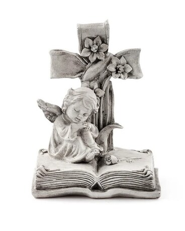 CROSS WITH CHERUB ON A BOOK Custom product