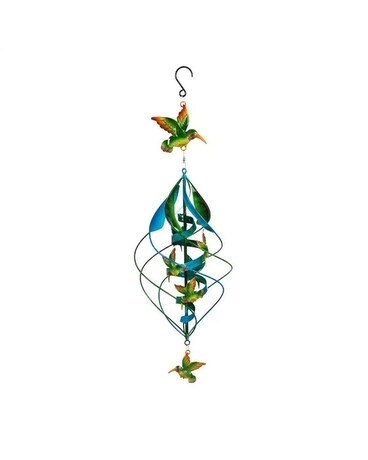 HANGING WIND TWIRLER, DOUBLE HUMMINGBIRD Flower Arrangement