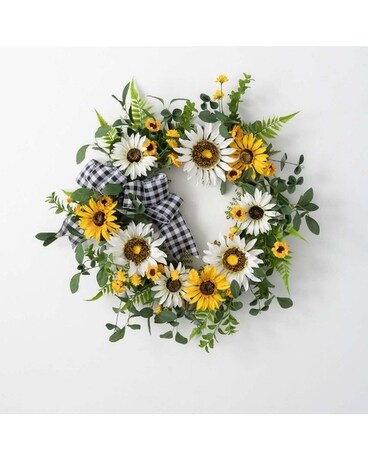 YELLOW & WHITE DAISY WREATH Custom product