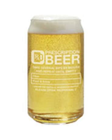 15 OZ BEER CAN PRESCRIPTION GLASS Custom product