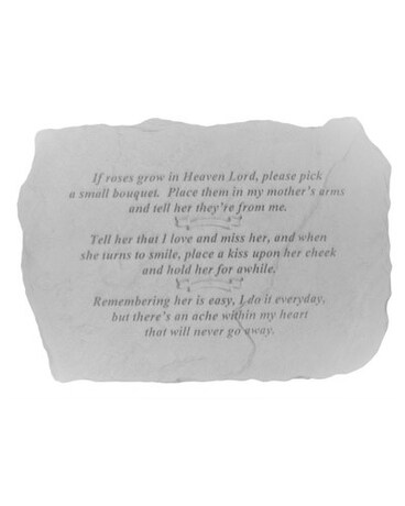 IF ROSES GROW IN HEAVEN CEMENT DECORATIVE STONE Custom product