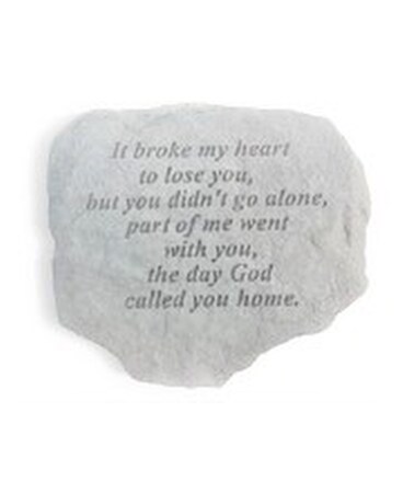 IT BROKE MY HEART CEMENT DECORATIVE STONE Custom product