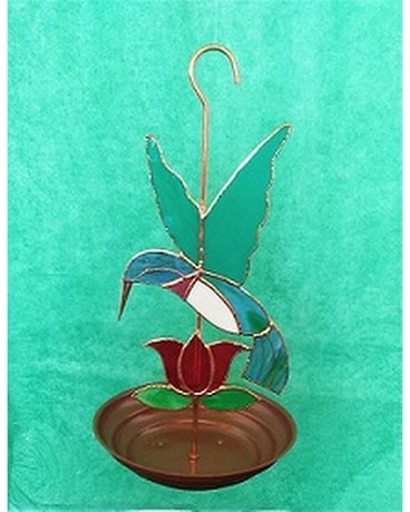 Hummingbird Stained Glass Bird Feeder In Bay City Mi Keit S Flowers