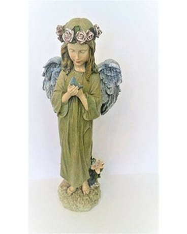 ANGEL WITH BLUE BIRD & LILIES Custom product