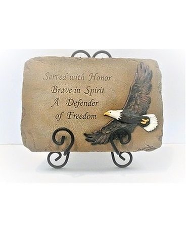 SERVED WITH HONOR DECORATIVE STONE Custom product