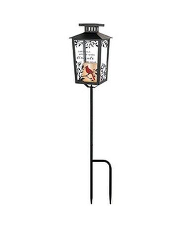 SOLAR GARDEN CARDINALS APPEAR STAKED LANTERN Custom product