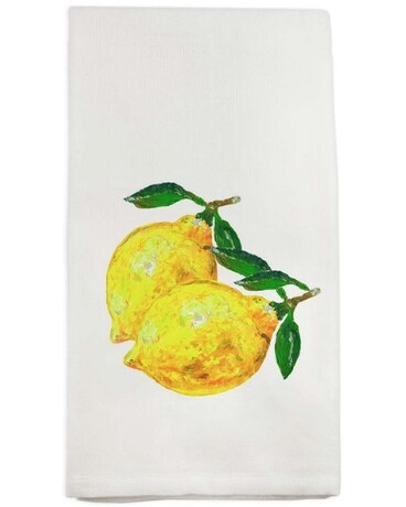 Two Lemons Dish Towel Flower Arrangement