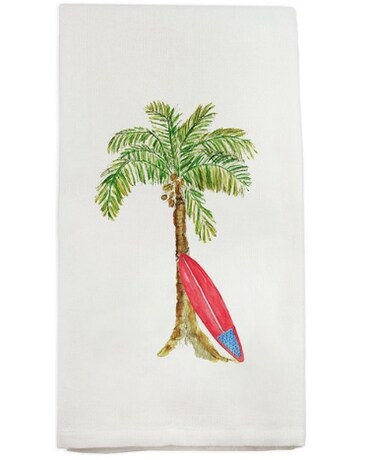 Palm Tree and Surfboard Dish Towel Gifts