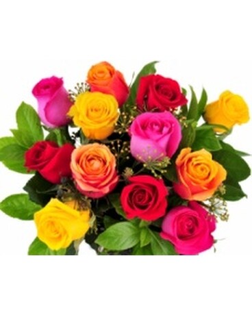 Hand Tied Long Stem Roses Flower Arrangement