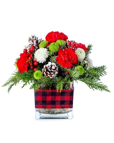 Downhome Christmas Flower Arrangement