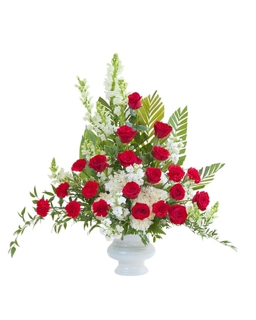 Enduring Strength Urn Flower Arrangement