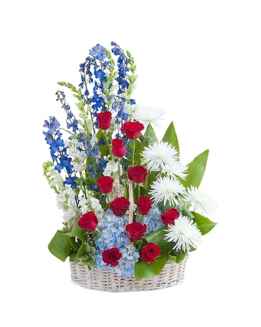 Honor Basket Tribute Flower Arrangement