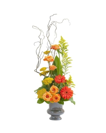 Heaven's Sunset Small Urn Flower Arrangement