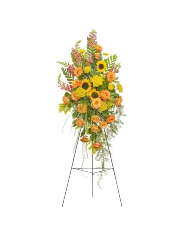 Heaven's Sunset Standing Spray Flower Arrangement