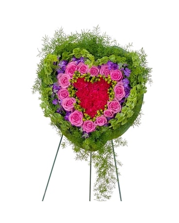 Forever Cherished Heart Flower Arrangement