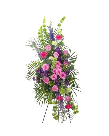 Forever Cherished Easel Spray Flower Arrangement