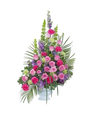 Forever Cherished Crescent Spray Flower Arrangement